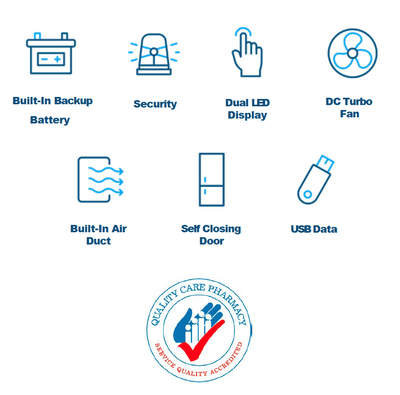 Vacc-Safe premium vaccine refrigerator, +8 to +2C