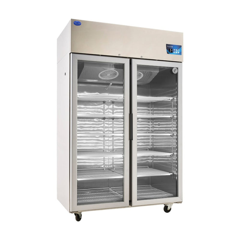 Vacc-Safe double-door stainless steel freezer, -20C