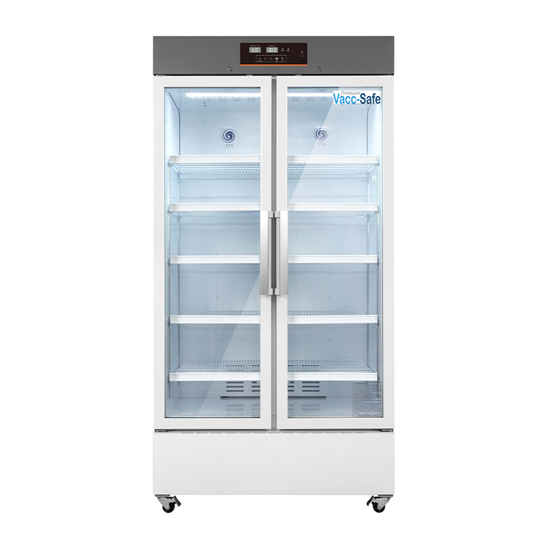 Vacc-Safe premium double-door medical refrigerator, +8 to +2C