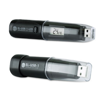 Temperature USB data loggers with LCD screen