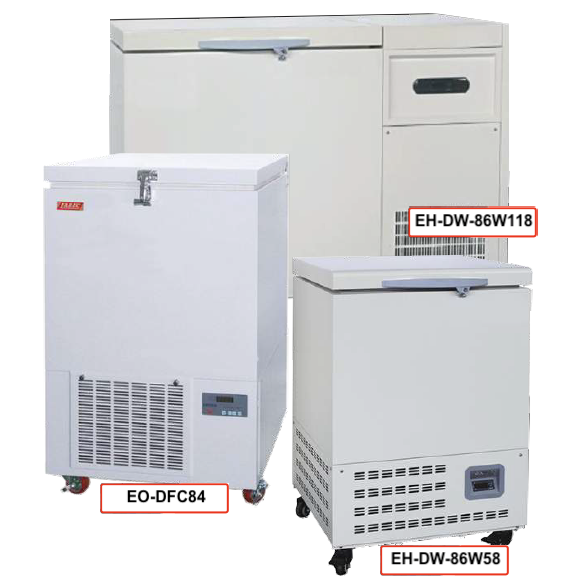 Chest freezers, ultra low temperatures, -40 to -86C