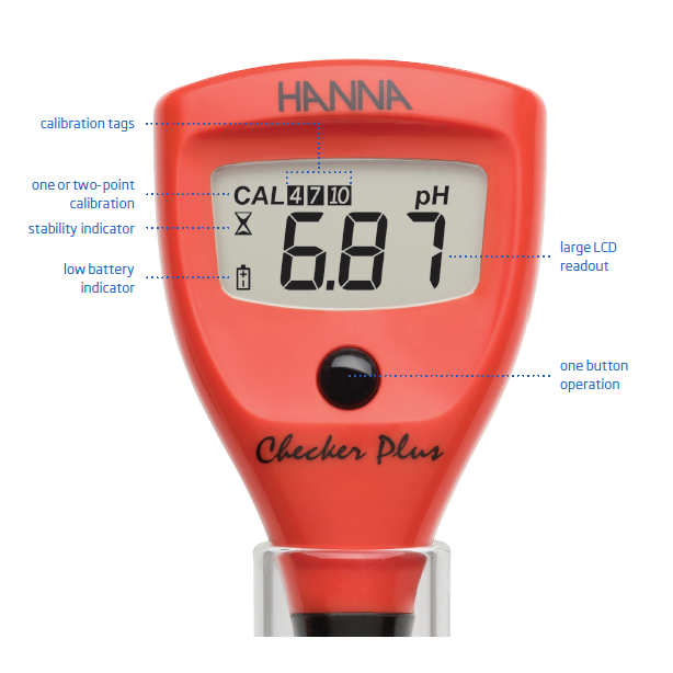 Checker plus pH tester, 0.01 pH resolution