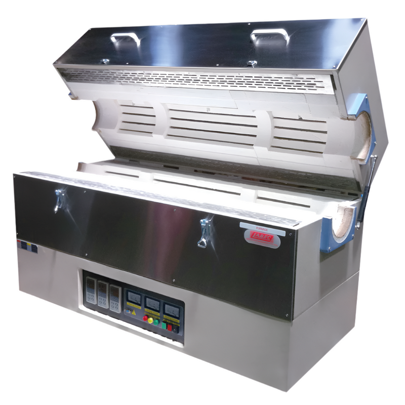 Three-zone horizontal split tube furnaces, +1200C