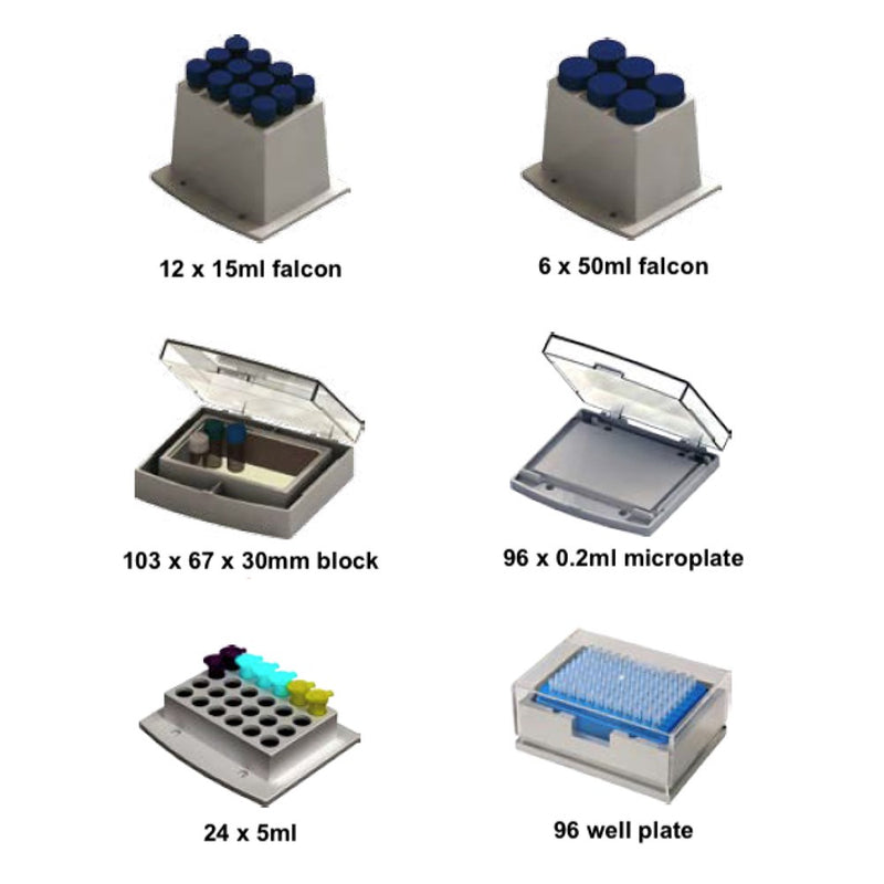 Digital cool-hot shaker dry baths and block inserts, -10 to +100C