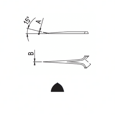 Dumont tweezers style 5/15 (EMS)