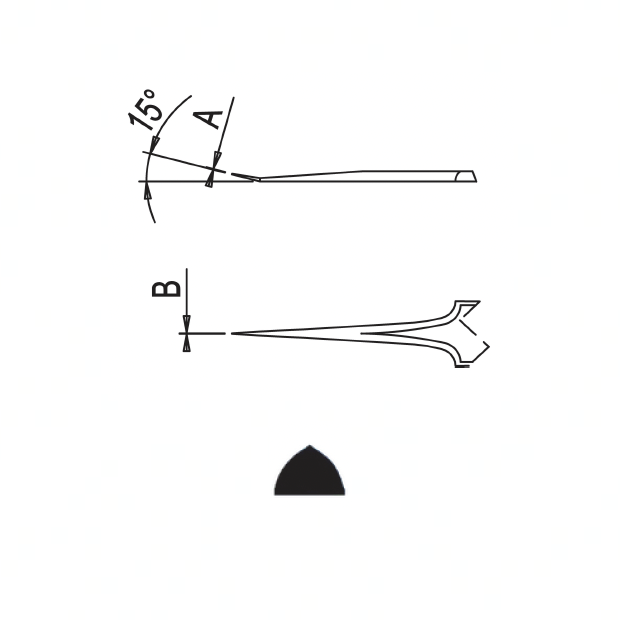 Dumont tweezers style 5/15 (EMS)