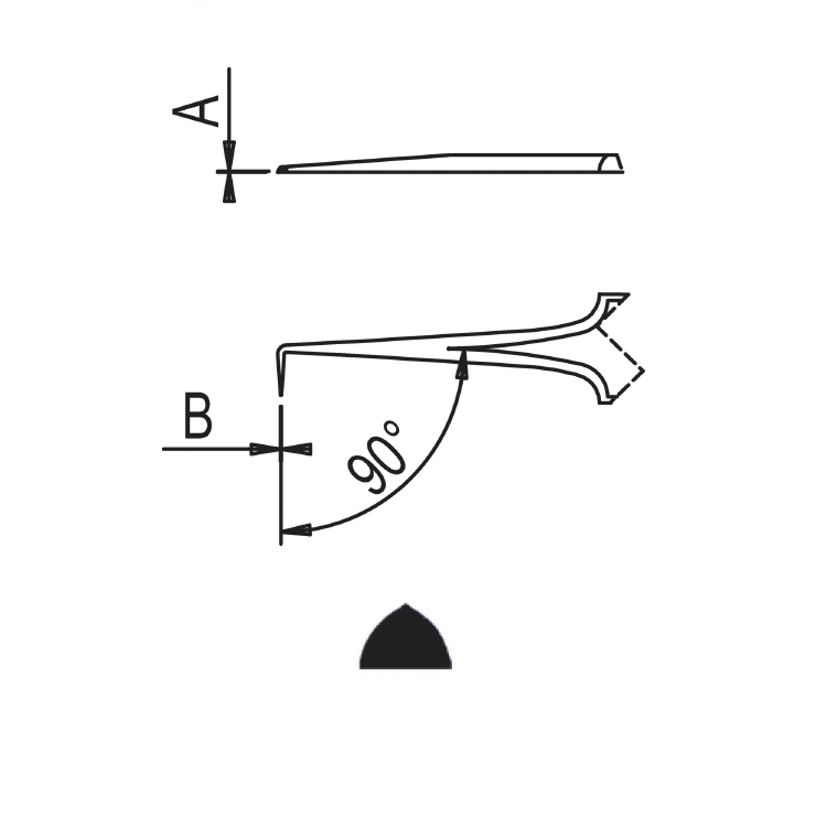 Dumont tweezers style 5/90 (EMS)