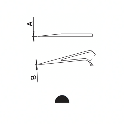 Dumont tweezers style 5A (EMS)