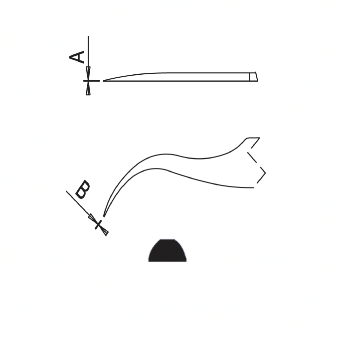 Dumont tweezers style 7A (EMS)