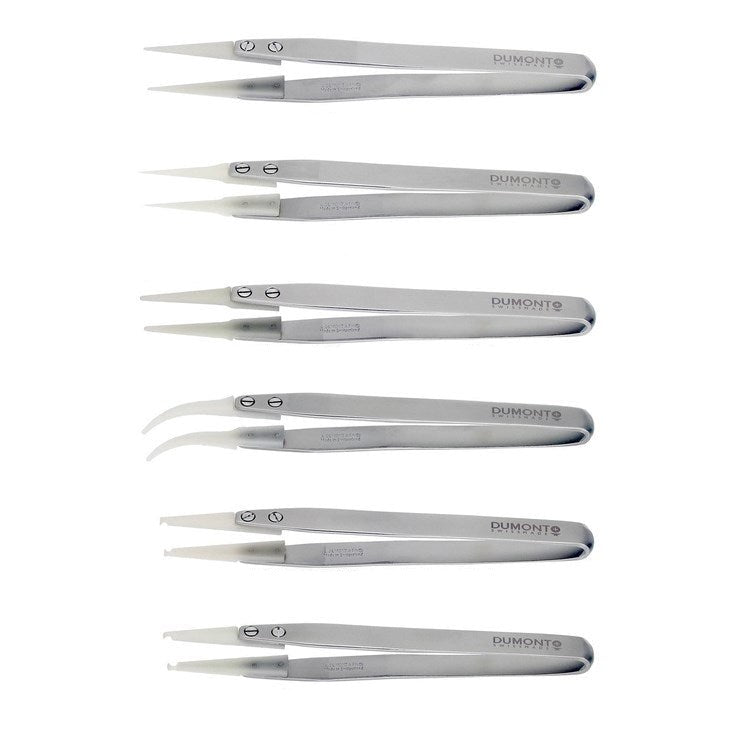 Dumont replaceable delrin tip tweezers, WA1 handle (EMS)