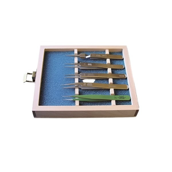 Dumont microscopy tweezers sets and box (EMS)