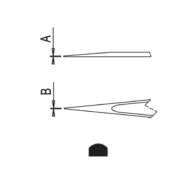 Dumont self-closing tweezers style N0C (EMS)