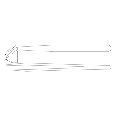 Rubis premium coated tweezers, style 6151