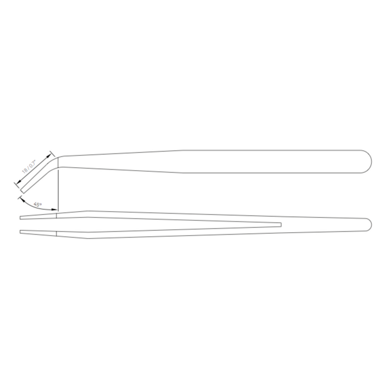 Rubis premium coated tweezers, style 6151