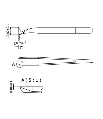 Rubis premium plastic tweezers, style K6