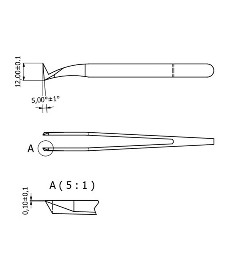 Rubis premium plastic tweezers, style K6