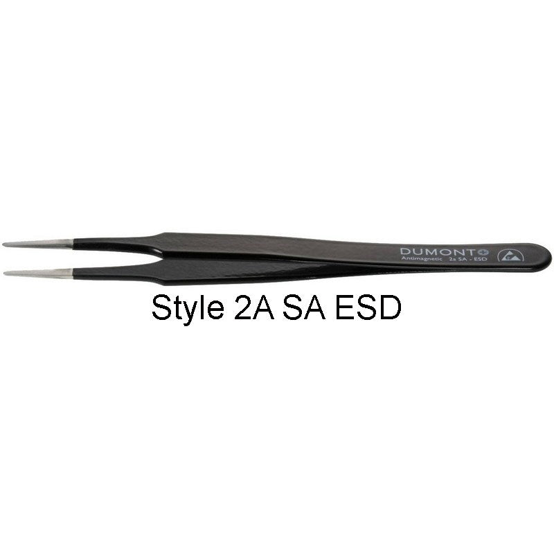 Dumont epoxy coated tweezers style 2A SA ESD (EMS)