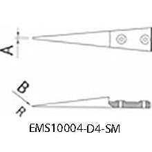 Dumont tweezers style WA1, replaceable delrin tips (EMS)