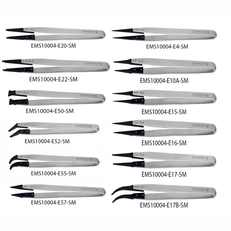 Dumont tweezers style WA1, replaceable ESD tips (EMS)