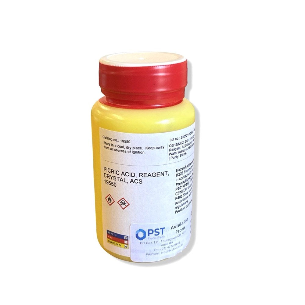 Picric Acid, Reagent, Crystal, A.C.S. – ProSciTech