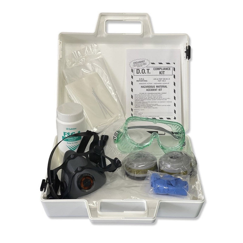 Formaldehyde spill response kit in hard case