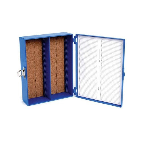 Large microscope slide box, 100-place