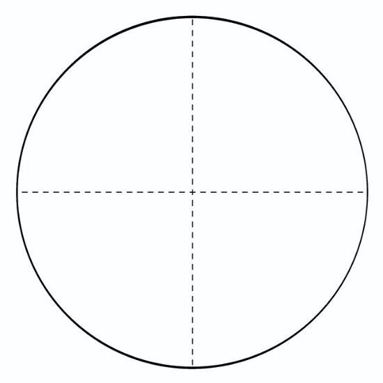 EMS eyepiece reticles, single broken crossed lines