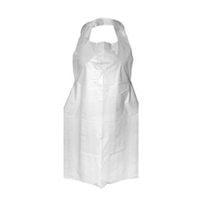Plastic disposable aprons