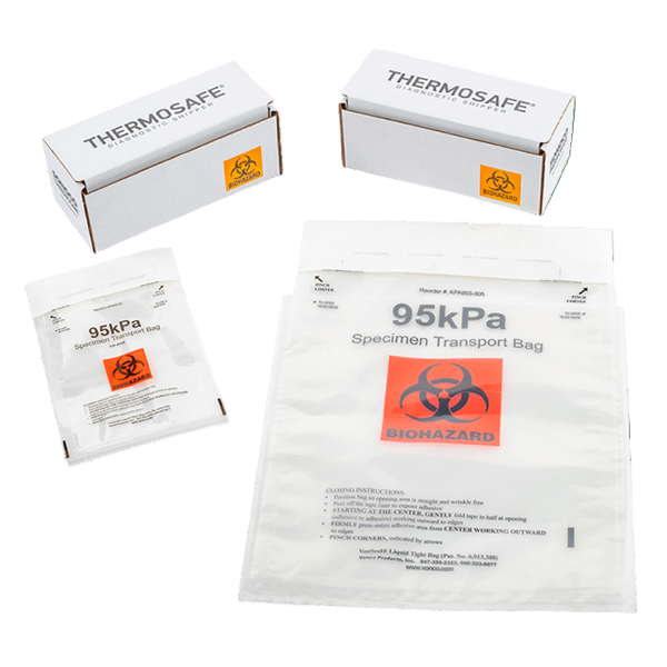 ThermoSafe specimen transport bags, 95kPa