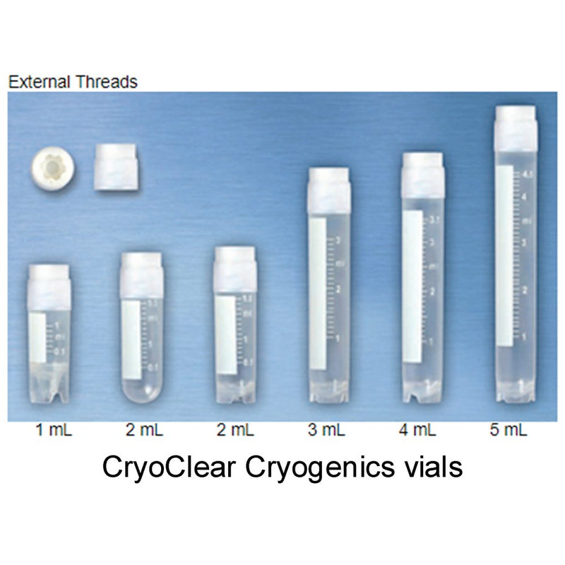 CryoClear cryogenic vials, external thread, PE (EMS)