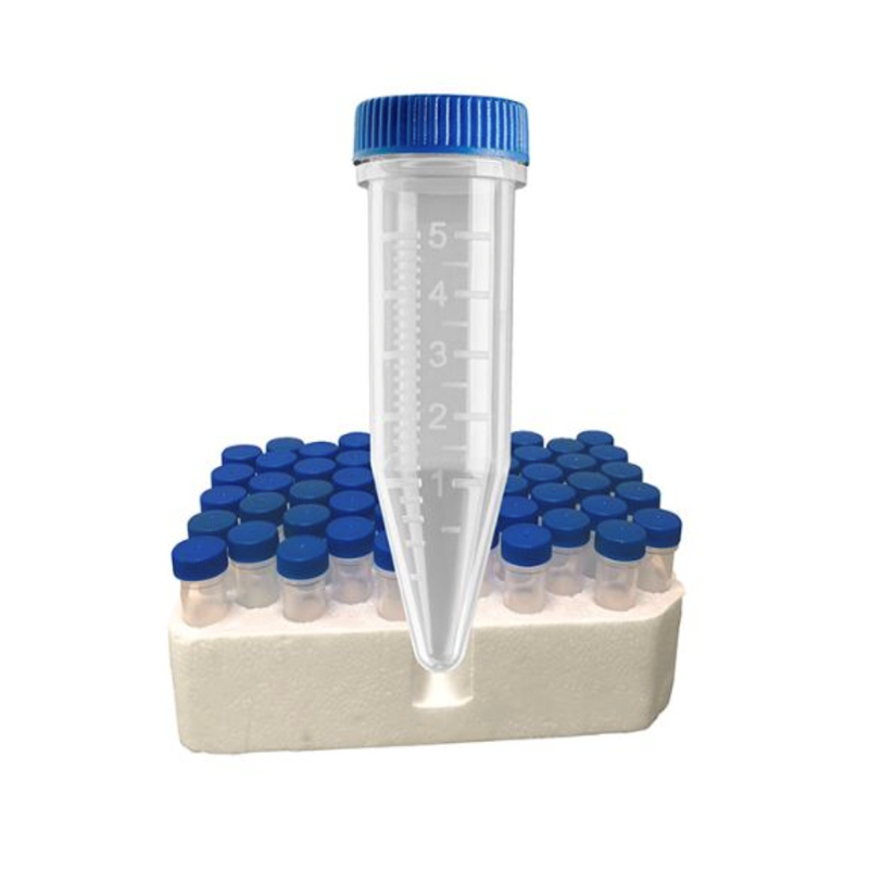 Five-O centrifuge tubes with foam rack, PP