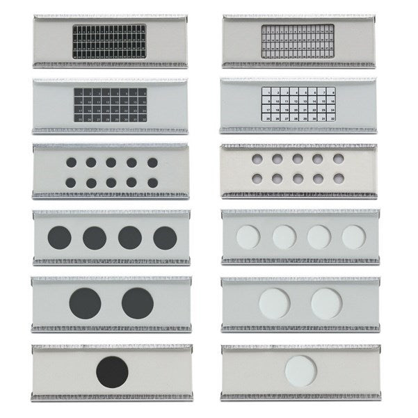 Cardboard cavity microscope slides with coverglass and holder