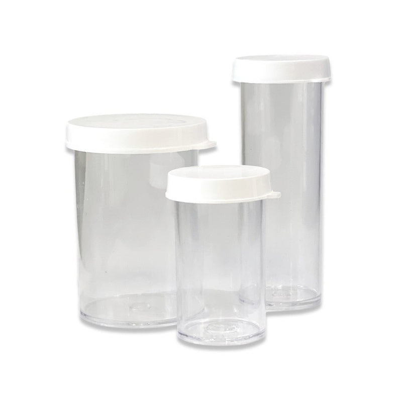 Snap-on cap containers, PS