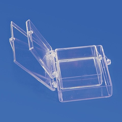 Snap-lock hinged storage boxes, PS