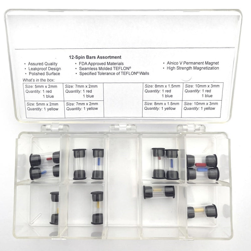 Magnetic stirring bar assortment boxes