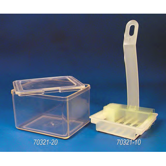 Staining Dish With Rack Drawing Slide staining dish and rack, 20 slides – ProSciTech