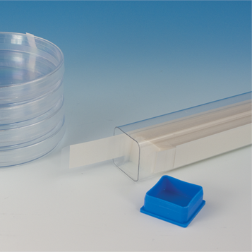 Breathe-Easy sealing strips for petri dishes