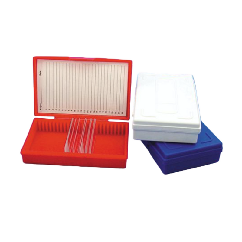 Coloured microscope slide boxes, PP