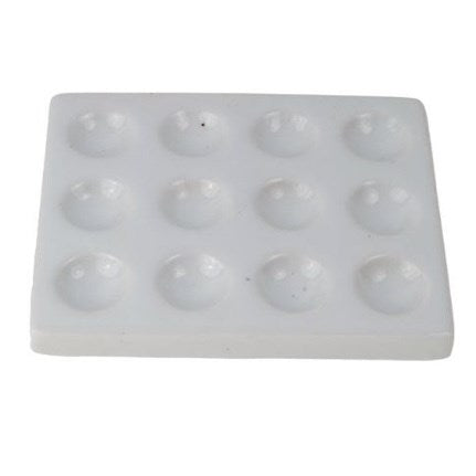 Spot plate, glazed porcelain