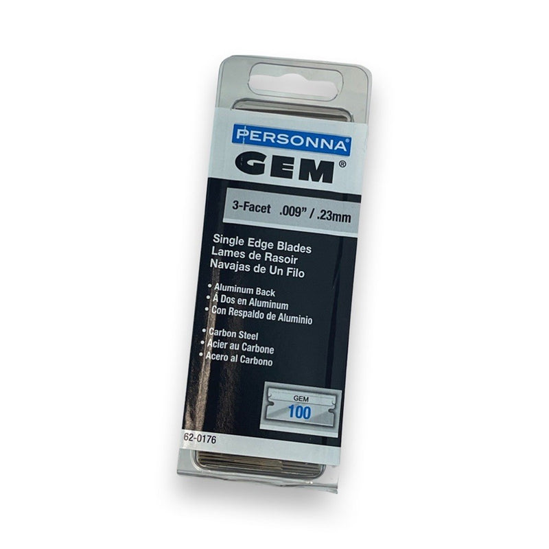 GEM carbon steel razor blades, extra keen, single edge