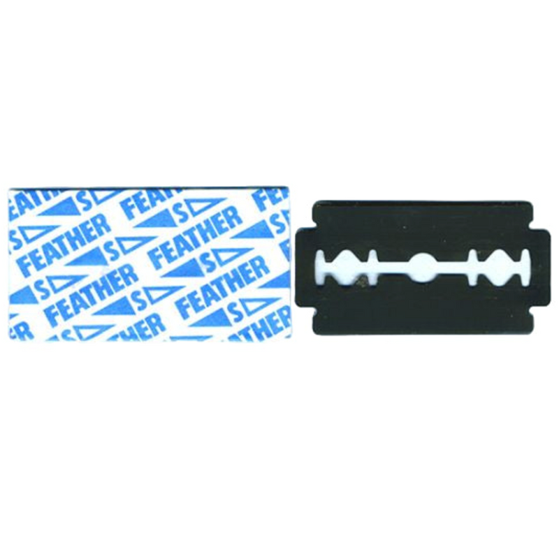 Feather carbon steel razor blades, double edge