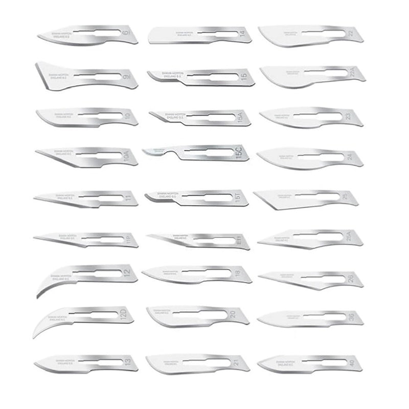 Swann-Morton carbon steel scalpel blades, sterile (EMS)