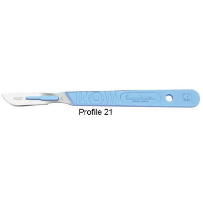 Swann-Morton stainless steel scalpels with plastic handle, sterile (EMS)