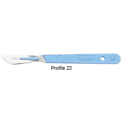 Swann-Morton scalpel with plastic handle, stainless steel, sterile (EMS)