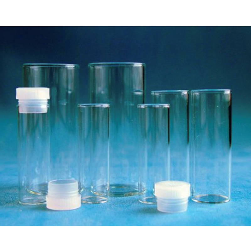 Glass shell vials, PE cap