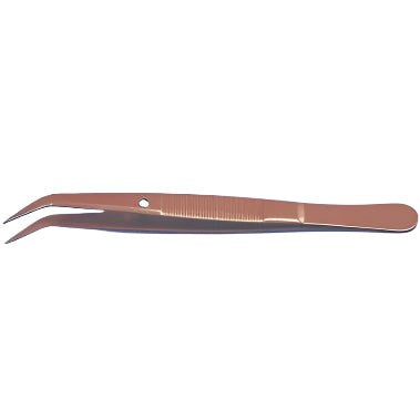 Curved forceps, PTFE coated