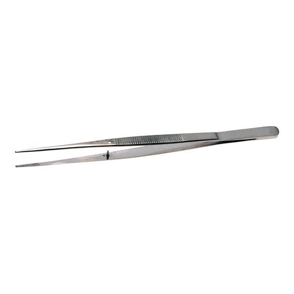 Forceps with serrated grips and tips, alignment pin