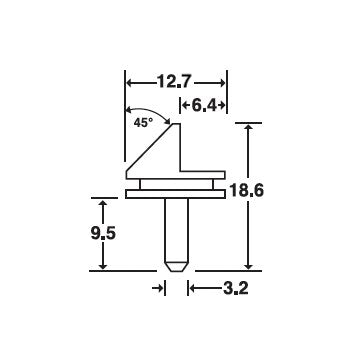 SEM 45/90 deg. specimen mounts, pin mount (EMS)