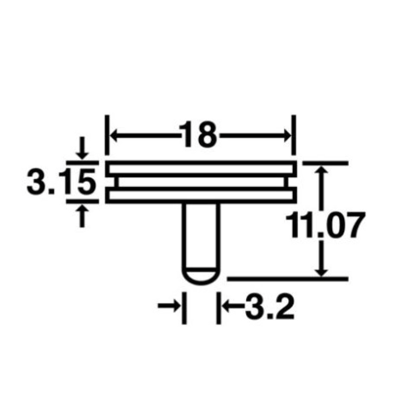 Carbon SEM grooved head specimen pin mount