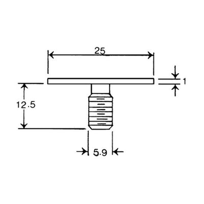 SEM specimen mount for Hitachi S-500, pin mount